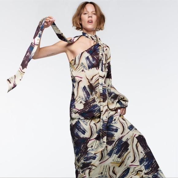 Zara 2 pieces matching set limited edition Asymmetric blouse and skirt - Picture 6 of 15